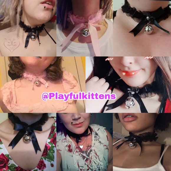 ✨ Sweet Baby doll Lace Big Bell Collar ✨ - Picture 7 of 7